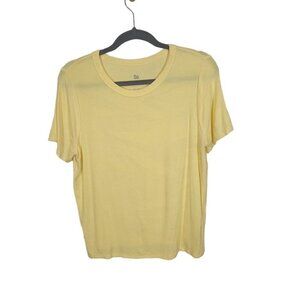 SO‎ Ribbed Crewneck Tee in Yellow Size Large